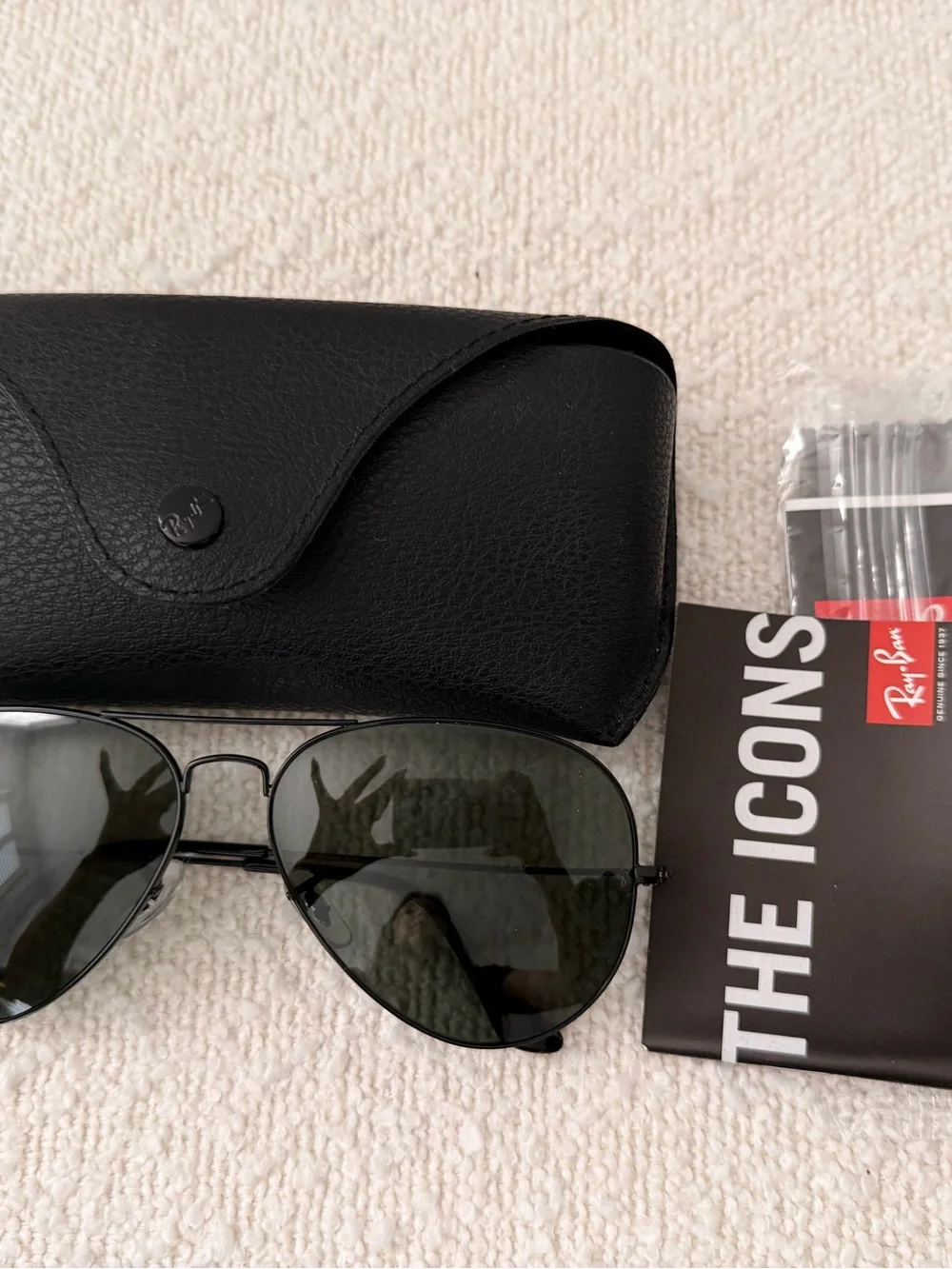 Ray-Ban Black Aviator Large Metal Sunglasses